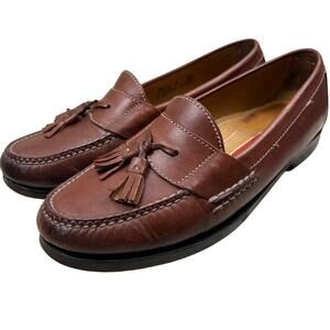 Cole Haan Tassel Loafer shoe men’s size 9 1/2D brown Leather slip on dress shoe